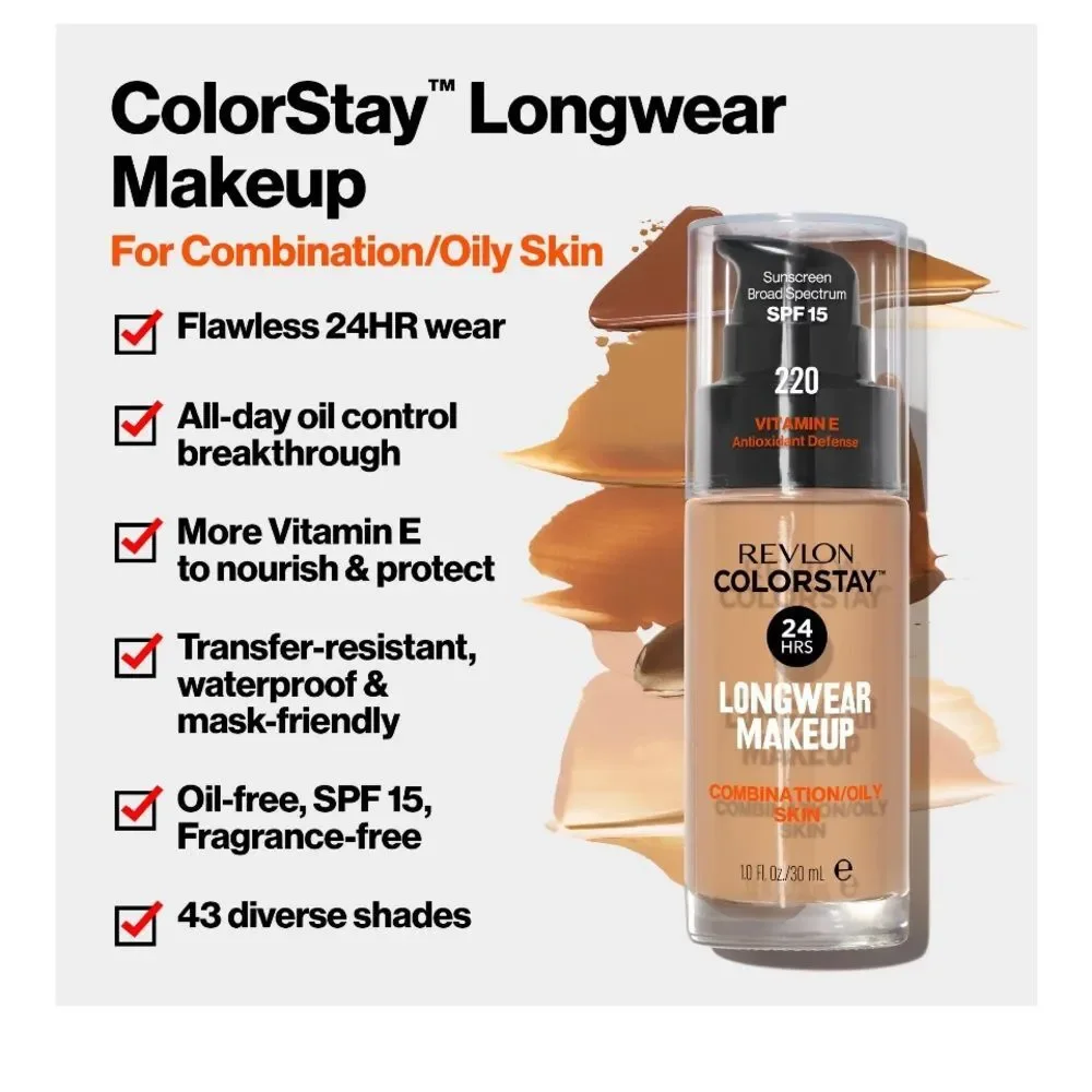 Color Stay makeup for normal/dry skin,Cinnamon SPF 20 600 vitamin E
